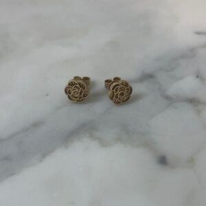 Costco Gold Rose Stud Earrings - Women Jewelry